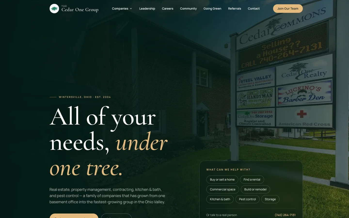 Cedar One Realty website preview